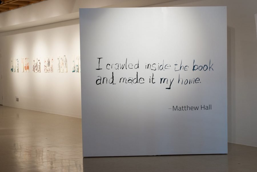 Documentation of the Exhibition: I crawled inside the book and made it my home.
